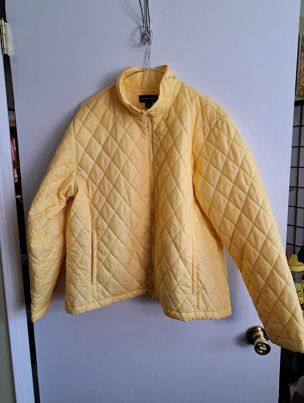 Land's End Quilted Jacket/Light Coat in Sunshine Yellow